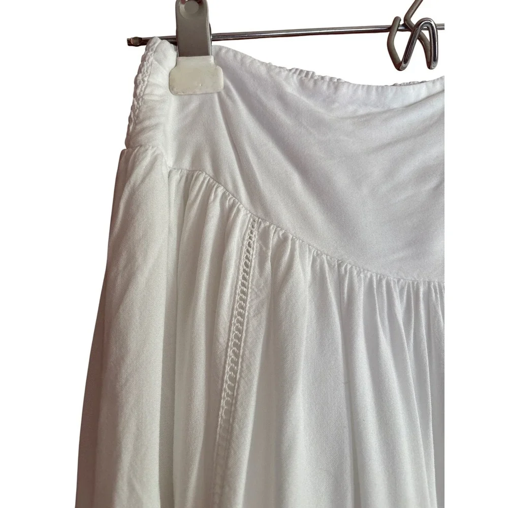 American Eagle White Boho Maxi Skirt XS, cottagecore, festival, prairie, coastal - Picture 4 of 6